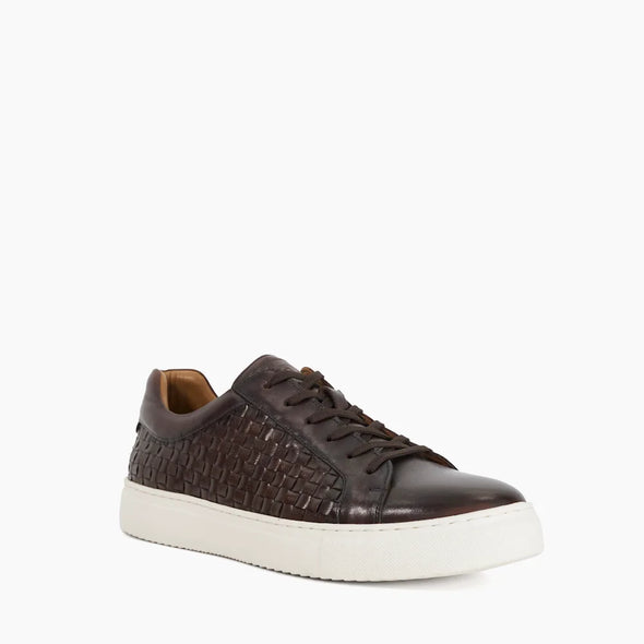 TJ - BROWN
Leather Woven Detail Lace Up Trainers