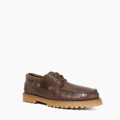 ST BART - BROWN
Leather Lace Detail Boat Shoes