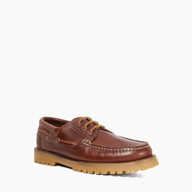 ST BART - TAN
Leather Lace Detail Boat Shoes