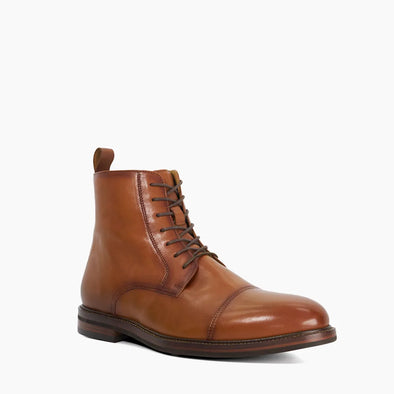 MATIAS - TAN
Wide Fit Toe Cap Detail Leather Ankle Boot