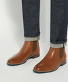 MCKINLEY - TAN
Leather Contrast Sole Wide Fit Chelsea Boots