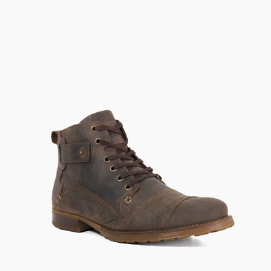SIMON - DARK BROWN
Wide Fit Leather Seam Detail Ankle Boots